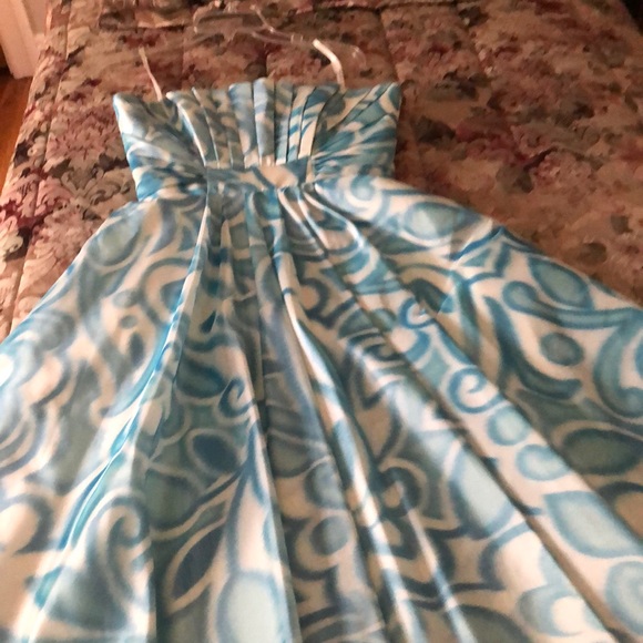 Badgley Mischka Dresses & Skirts - Badgley mischka strapless dress fit and flare teal